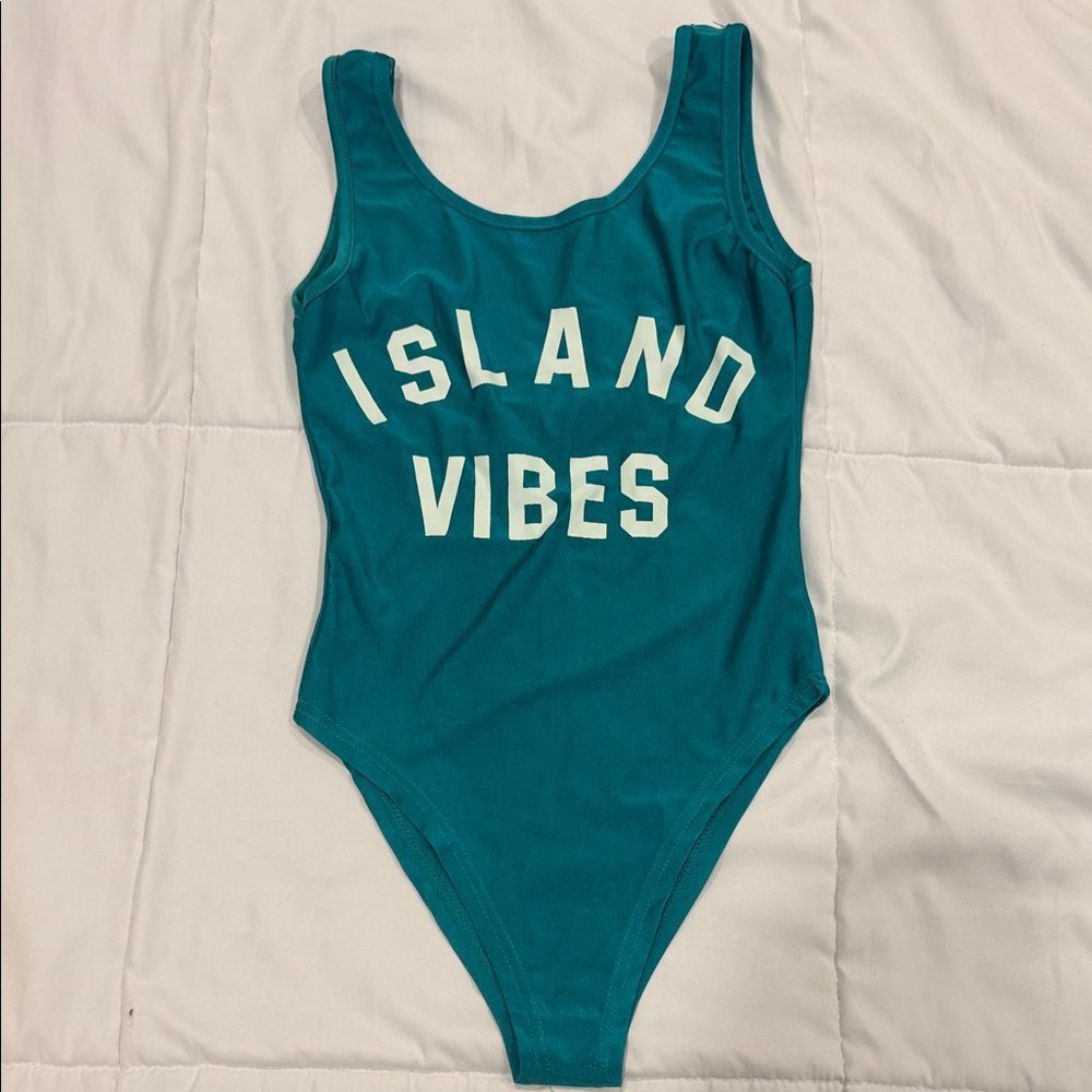 Teal 'Island Vibes' Bodysuit